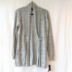 AB Studio gray long cardigan sweater sz Med NWOT